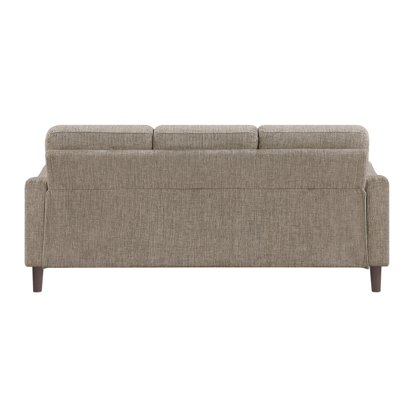 Contemporary Brown Sofa Chenille Fabric Upholstery Foam Comfort Solid Wood Living Room Furniture 1pc image 6
