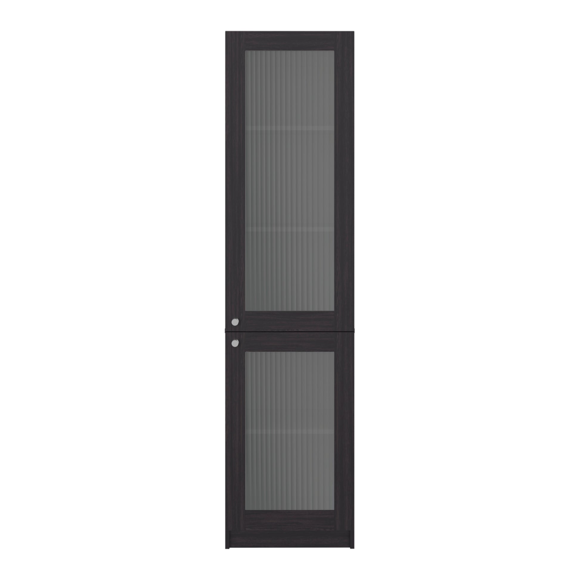 Surry Tall Bookcase 71" H with 2 Fluted Panel Doors and Five Interior Shelves, Black Wengue image 6