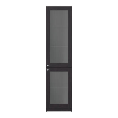 Surry Tall Bookcase 71" H with 2 Fluted Panel Doors and Five Interior Shelves, Black Wengue image 6