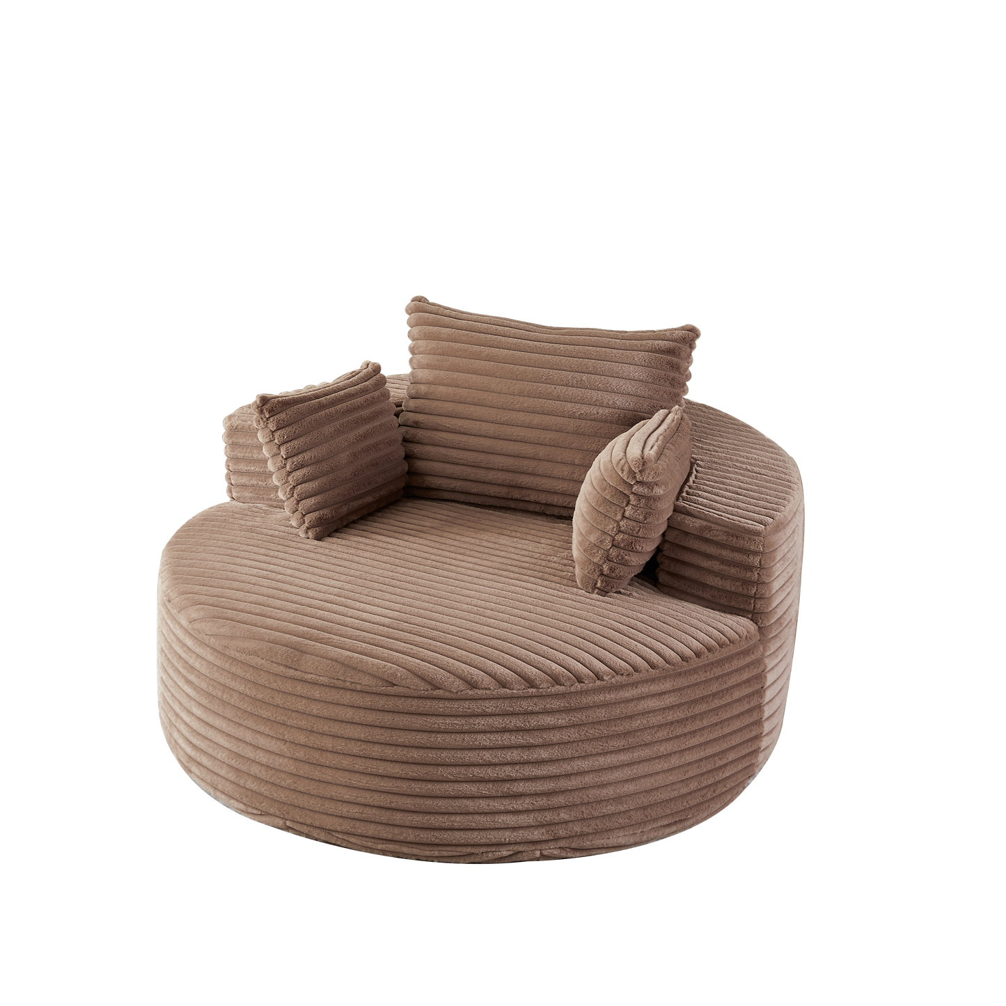 55'L Corduroy Sponge single sofa,No Assembly Required,Fluffy Modern Sleeper Chair for Living room, Bedroom, Lounge and Projection Room(Not a swivel chair.) image 4