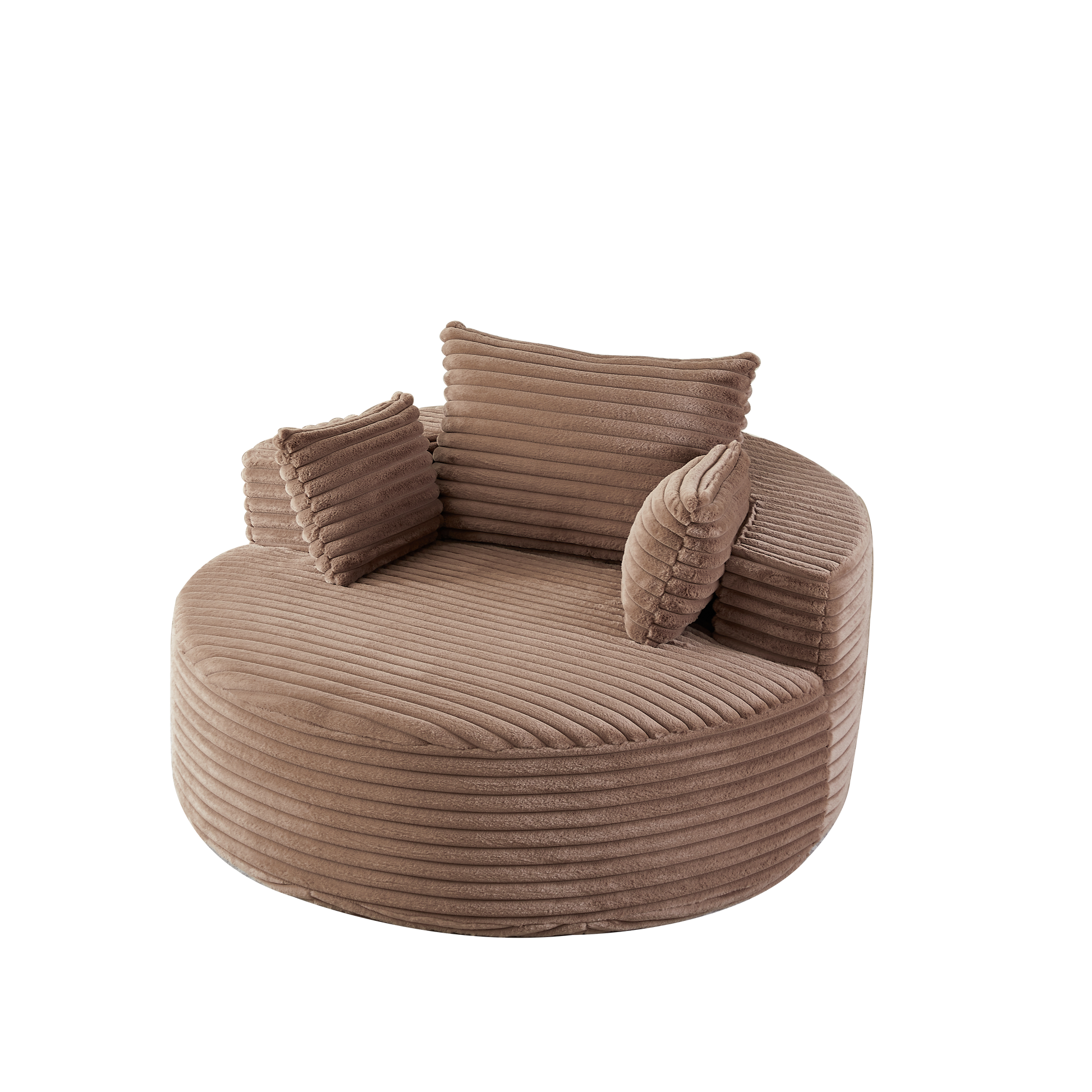 55'L Corduroy Sponge single sofa,No Assembly Required,Fluffy Modern Sleeper Chair for Living room, Bedroom, Lounge and Projection Room(Not a swivel chair.) image 4