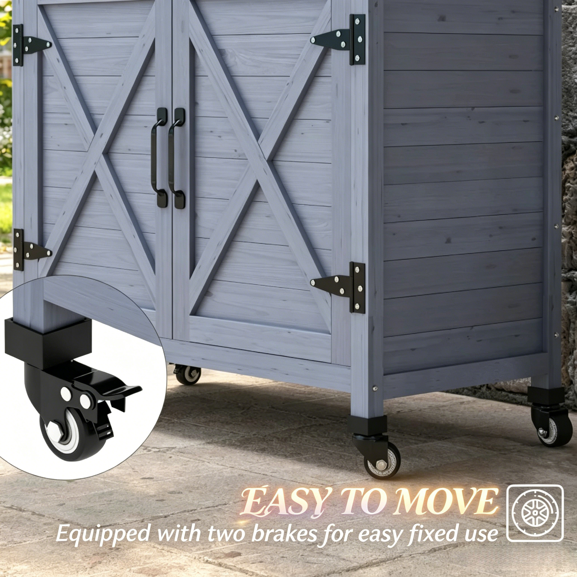 Backyard Storage Cabinet,Wooden Storage Cabinet,Patio Storage Cabinet,Outdoor Storage Cabinet image 5