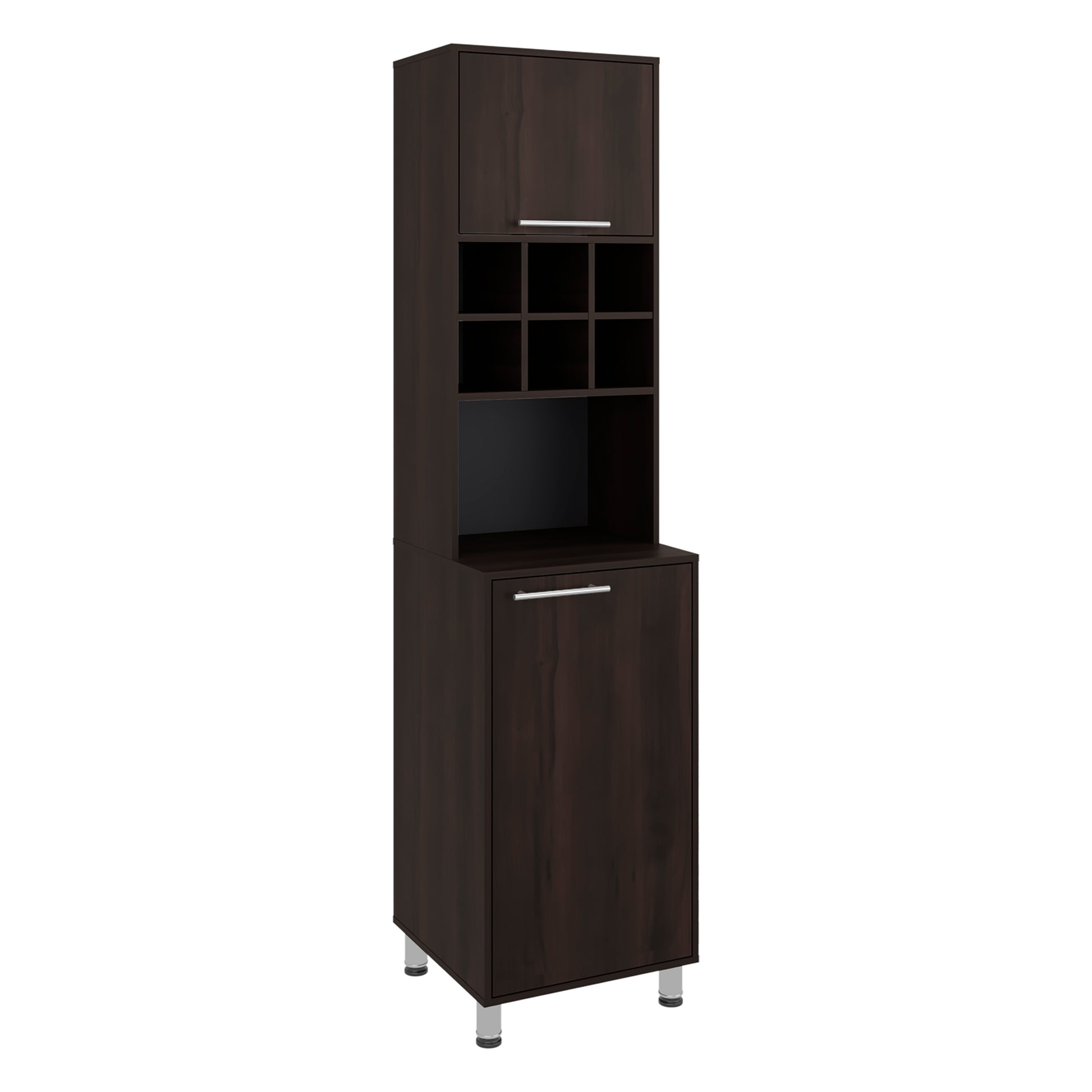 Attica 80" High, Double Door Kitchen Pantry Cabinet with Six Space Cubbies 4 Interior Shelves, Tall Storage Cabinets for Kitchen image 3