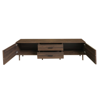 70inch Modern TV Stand for TVs up to 80 inches for Living Room, Media Entertainment Center with Ample Storage & Solid-Wood Legs image 11