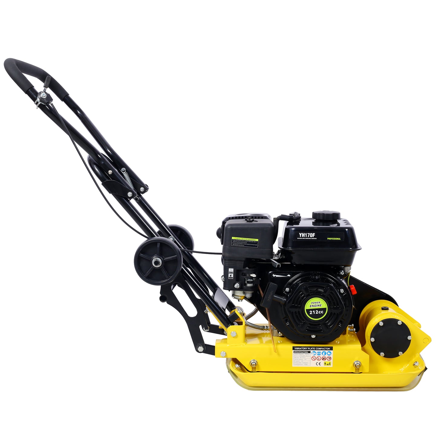 7.0HP 5500VPM MAX Gas Vibration Compaction Force 20 x 14 inch Plate Compactor w/Built-in Wheel,EPA compliant image 4