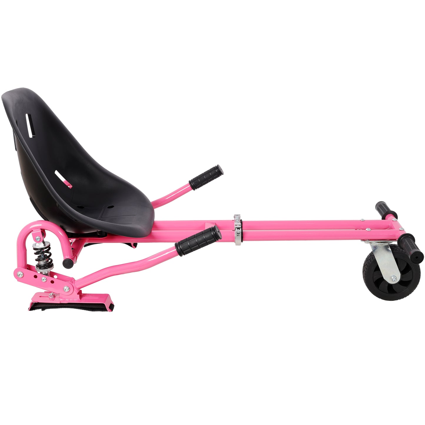 Hoverboard Seat Attachment Go-Kart,Fits 6.5" 8"10" Hoverboards, Heavy Duty Dual Pole & Dual Shock Absorber,Sturdy Adjustable Off-Road Frame,Hover Cart for Family Fun,not include Hoverboard,Pink image 5