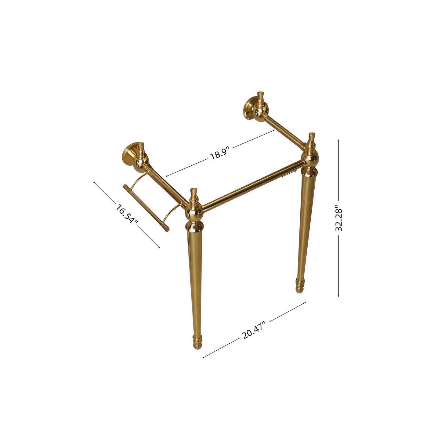VICI 23" Freestanding Bathroom Vanity Leg Olny, NO basin, Golden Color image 5