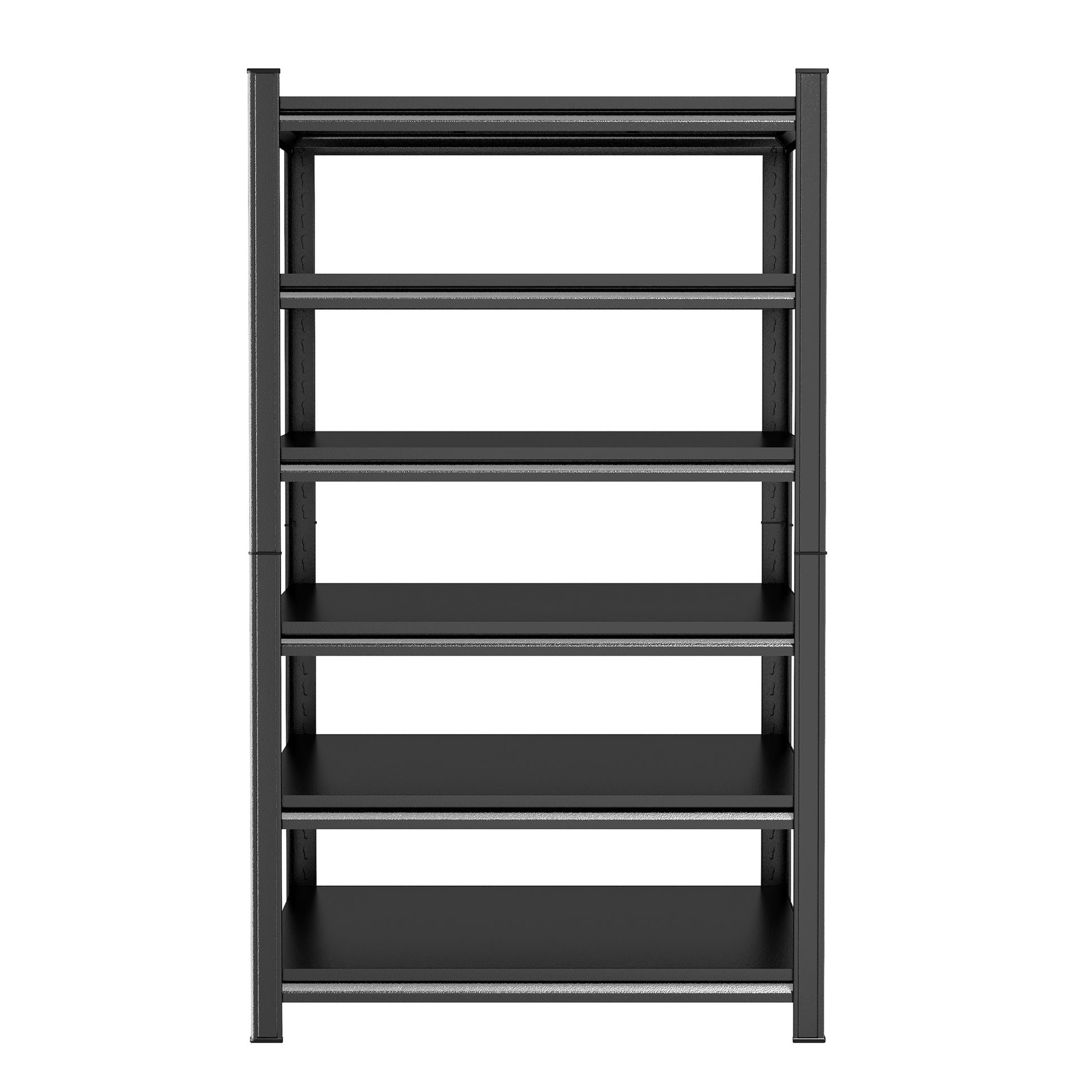 6-Tier Metal Storage Rack, 82"H Garage Shelving, Adjustable Shelves & Reinforced Double-Layer Uprights, Black, Assembly Required image 3