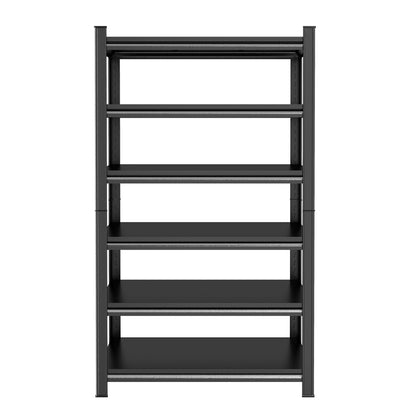 6-Tier Metal Storage Rack, 82"H Garage Shelving, Adjustable Shelves & Reinforced Double-Layer Uprights, Black, Assembly Required image 3