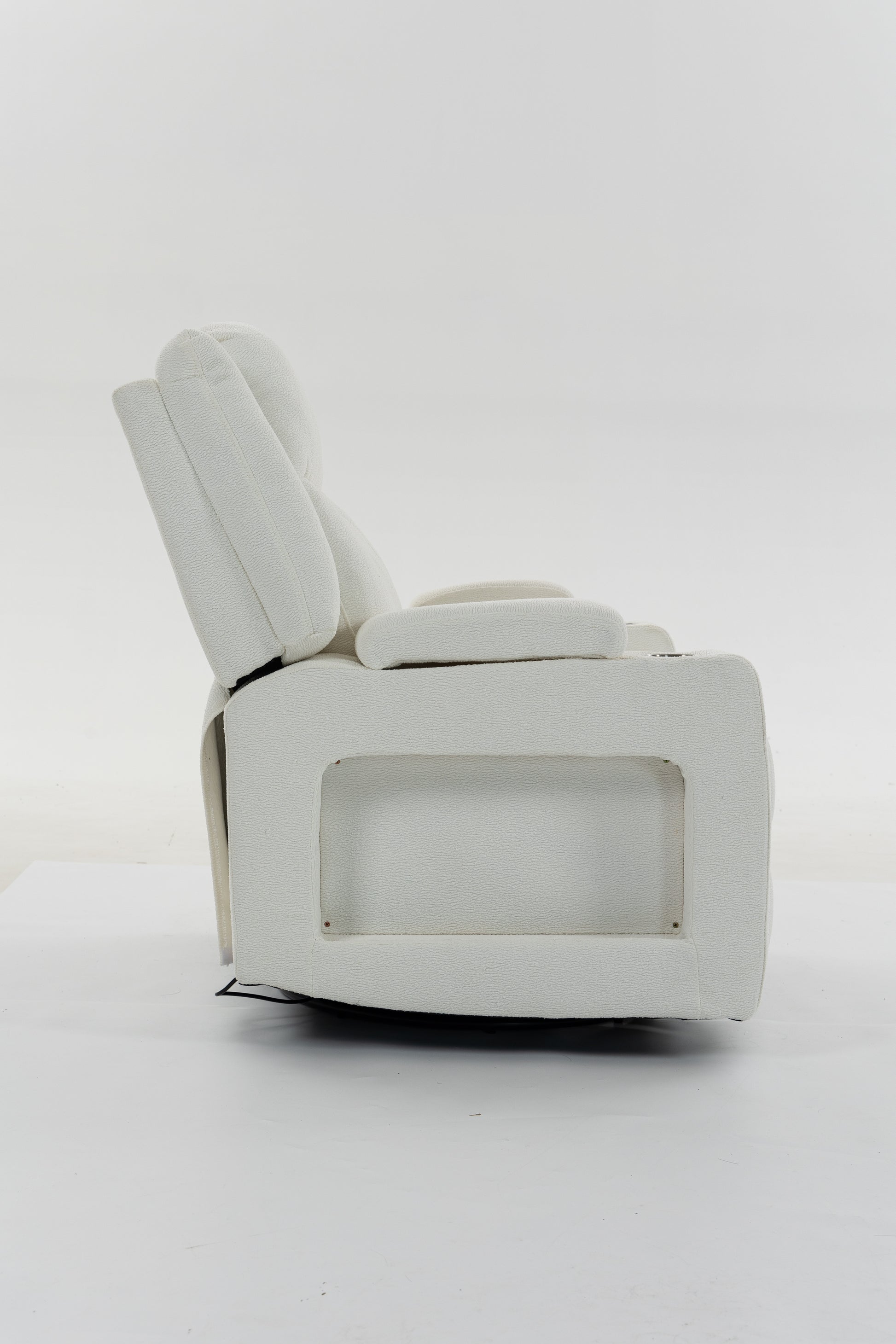 Extra Wide Power Recliner Chair 270° Swivel with Heat Massage - USB & Type C Charging Port - Velvet Swivel Reclining Chair for Living Room Bedroom Office image 9