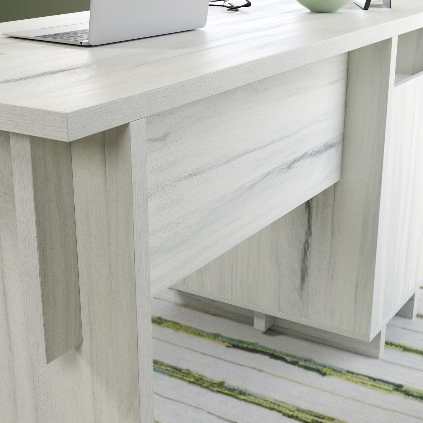 Desk with File Drawer, White finish image 6