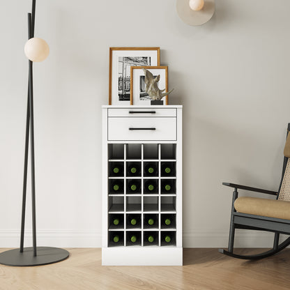 WHITE color modular 24 wine bar cabinet Buffet Cabinet image 1