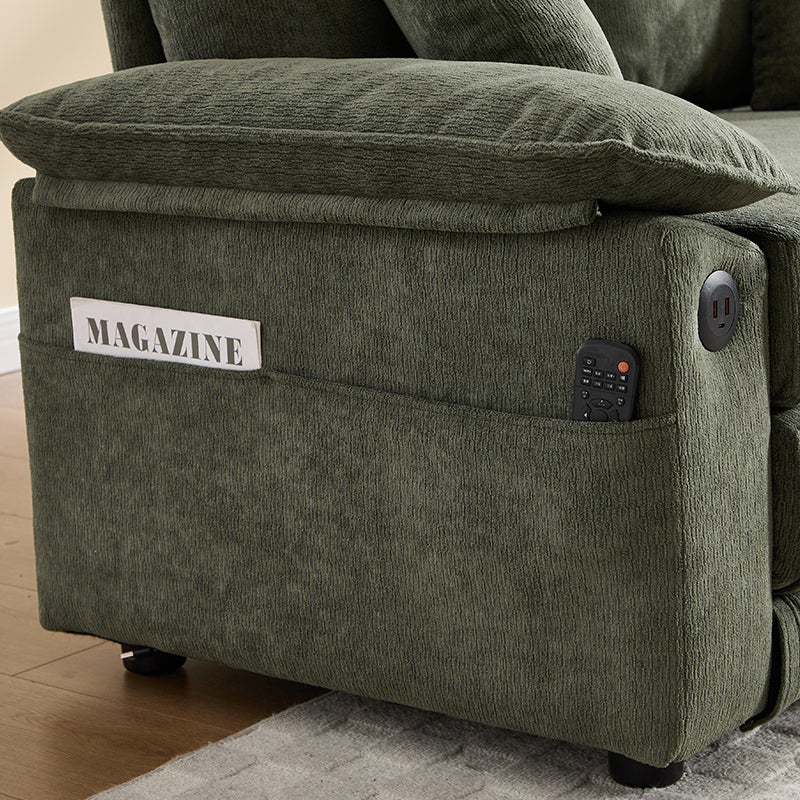 58 inch 3-in-1 Upholstered Futon Sofa Convertible Floor Sofa bed,Foldable Tufted Loveseat with Pull Out Sleeper Couch Bed,Folding Mattres Love Seat Daybed W/Side Pockets for Living Room Green image 11