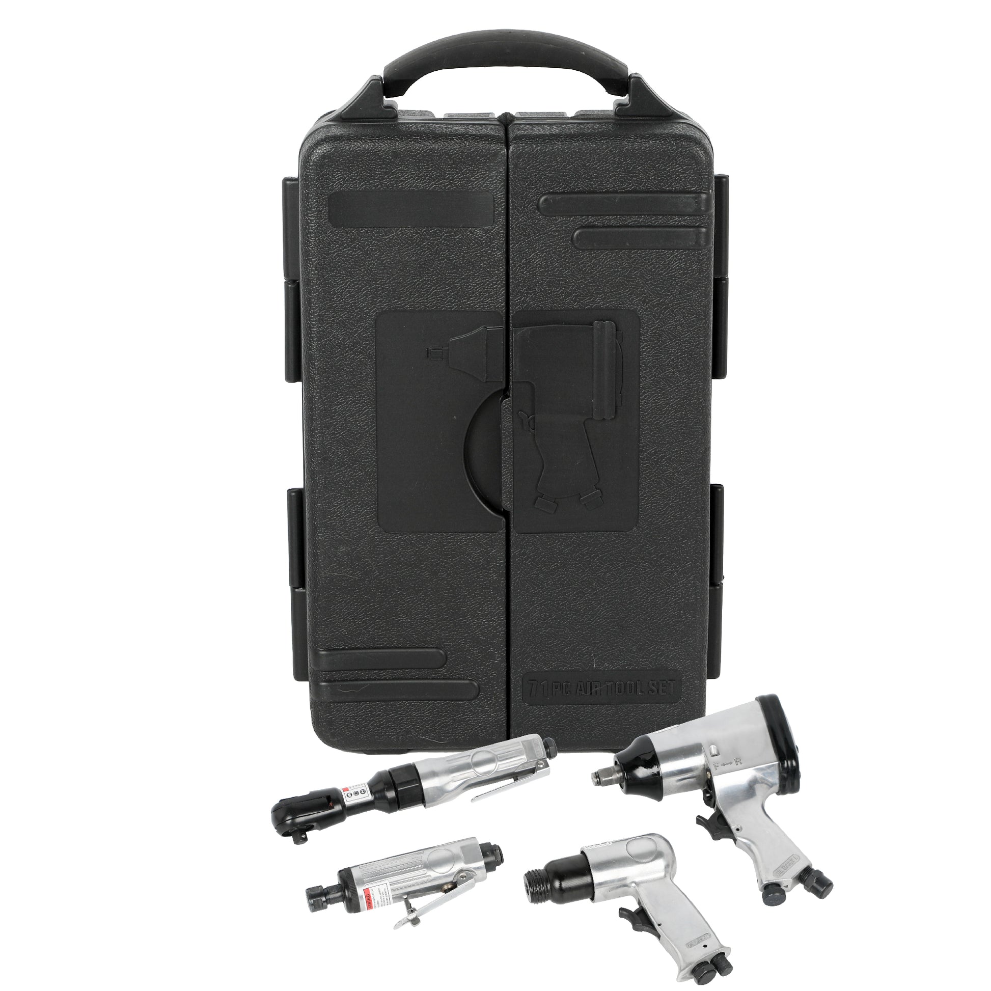 71 Piece Air Tool and Accessories Kit, Impact Wrench, Air Ratchet, Die Grinder, Aire Hammer, Hose Fittings, Storage Case image 9
