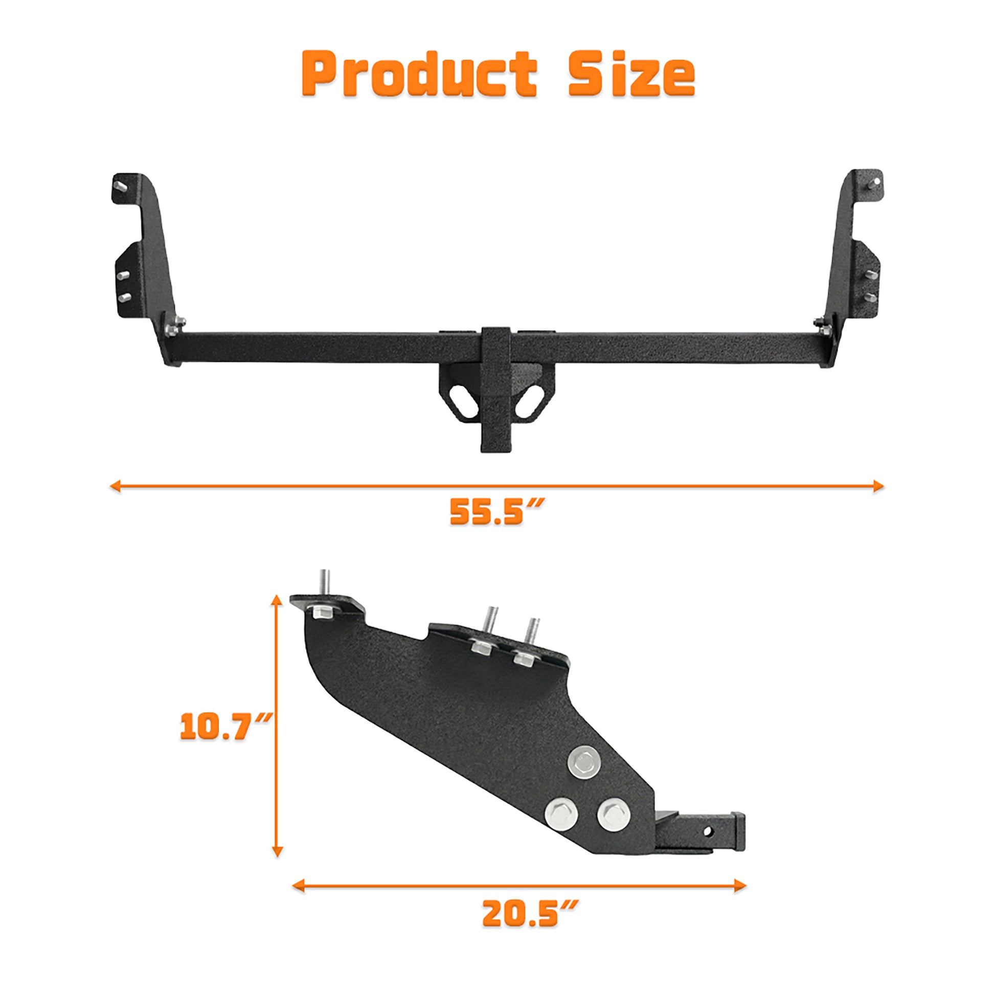 Class 3 Black 2 Inch Receiver Tube Rear Bumper Trailer Tow Hitch Towing Mount Compatible with 2004-2020 Toyota Sienna All Styles image 9