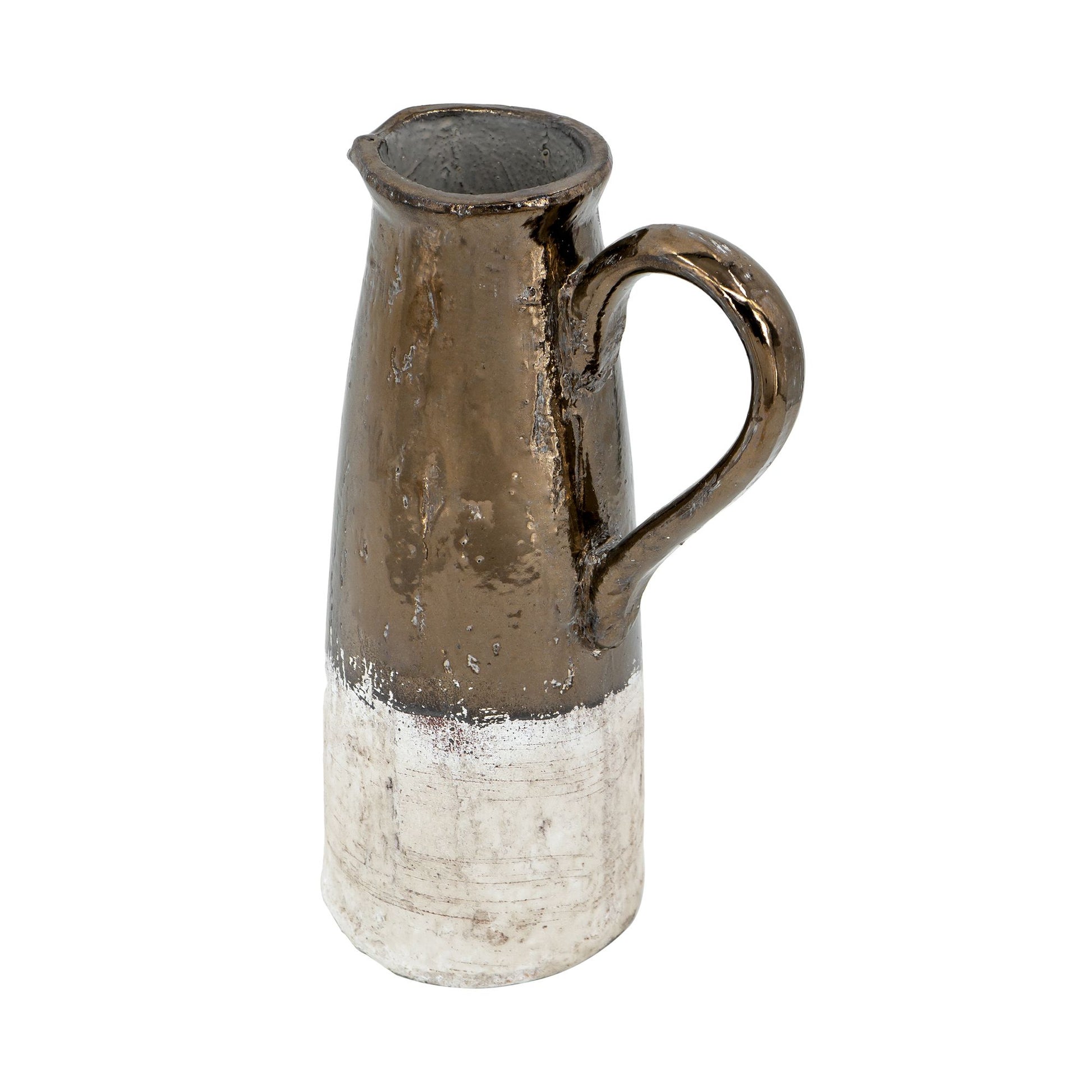 8.9" x 5.7" x 14.4" Candia Terracotta Pitcher, Sienna Brown image 5