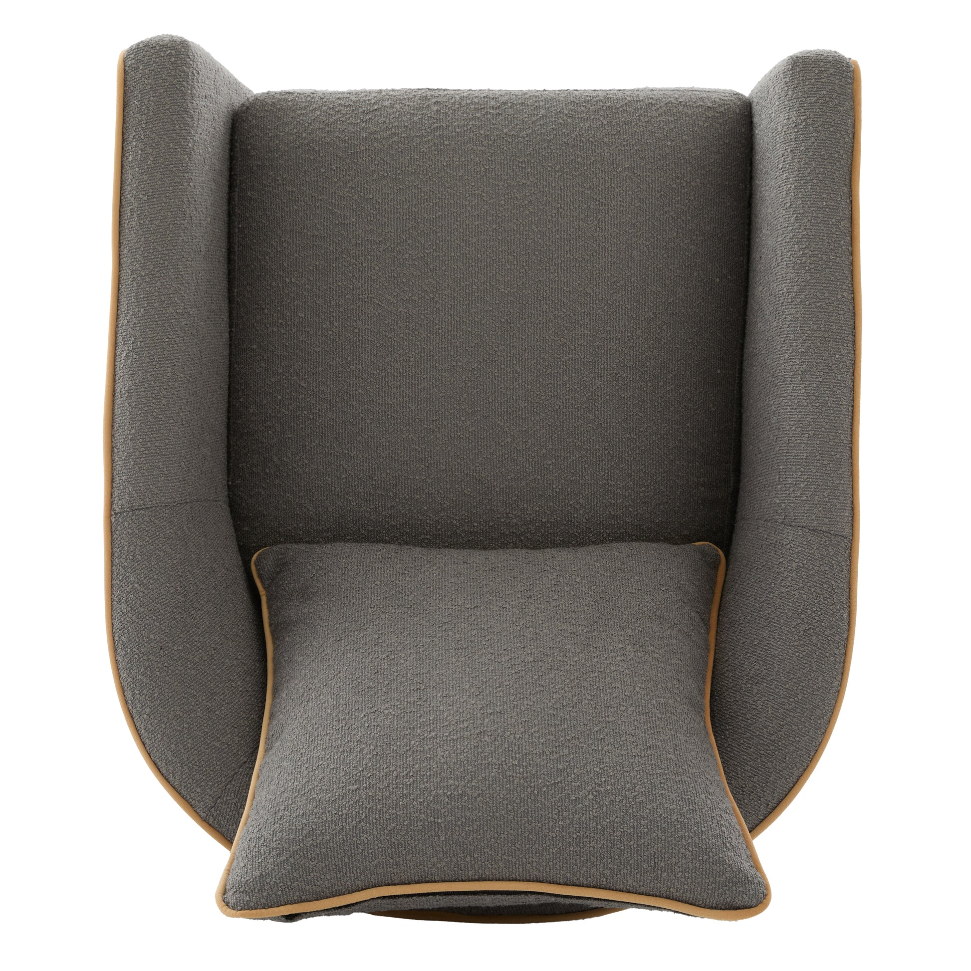 Swivel Accent Chair Upholstered Club Chair Barrel Sofa Chair for Living Room, Reading Corner, and Small Spaces, Light Grey image 11
