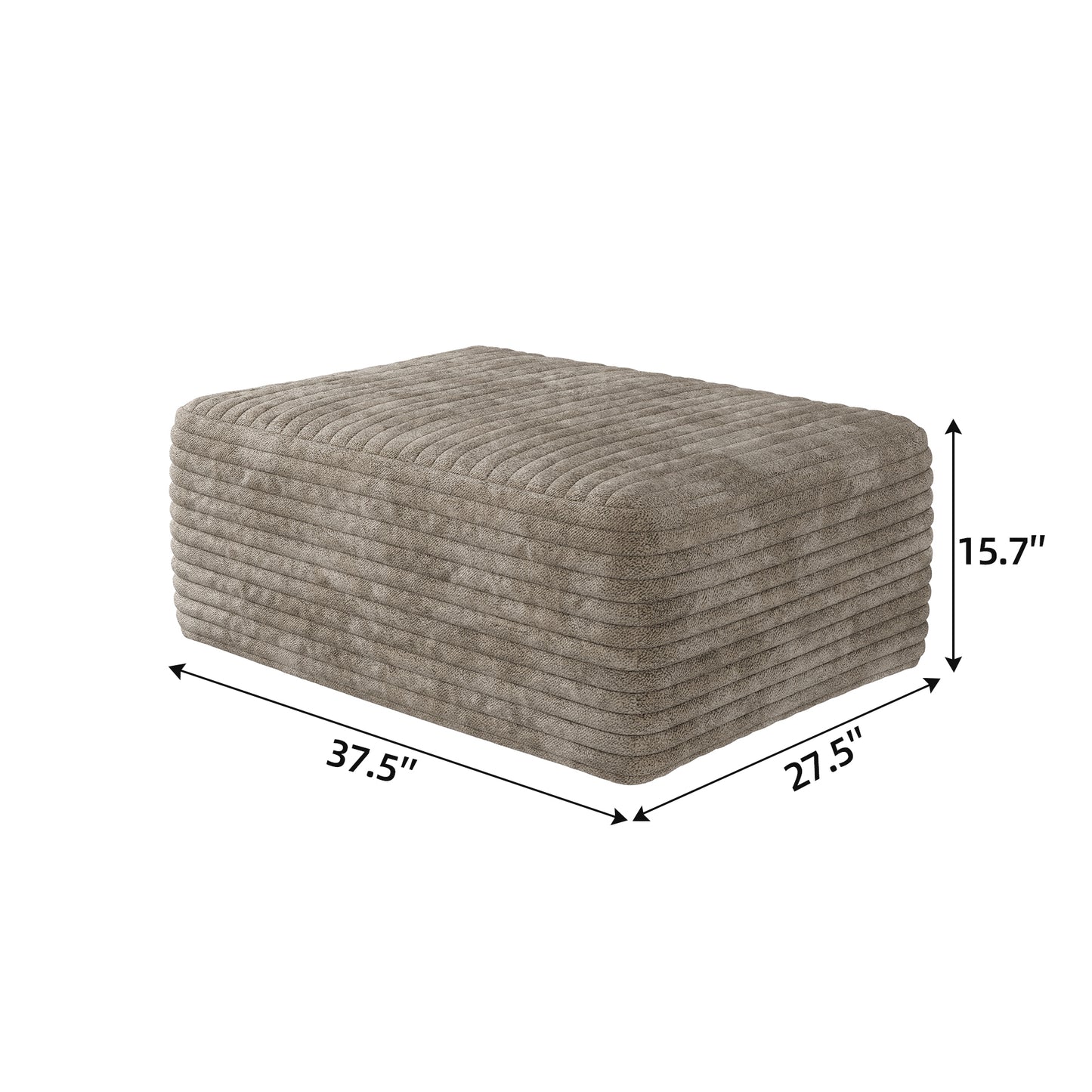 37.40"Sofa ottoman,No Assembly Required,Camel(Plush Corduroy Fabric) image 4