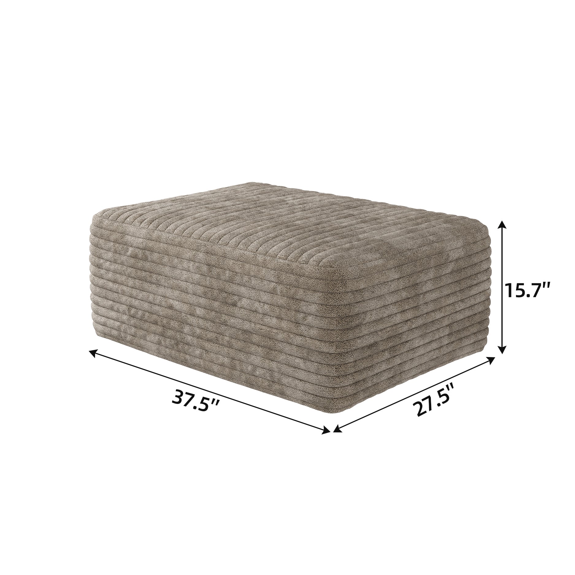 37.40"Sofa ottoman,No Assembly Required,Camel(Plush Corduroy Fabric) image 4
