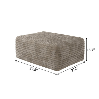 37.40"Sofa ottoman,No Assembly Required,Camel(Plush Corduroy Fabric) image 4