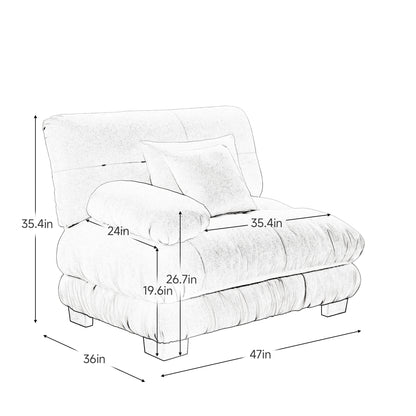 27 Sofa LSF W/2 pillows -Light Coffee image 9