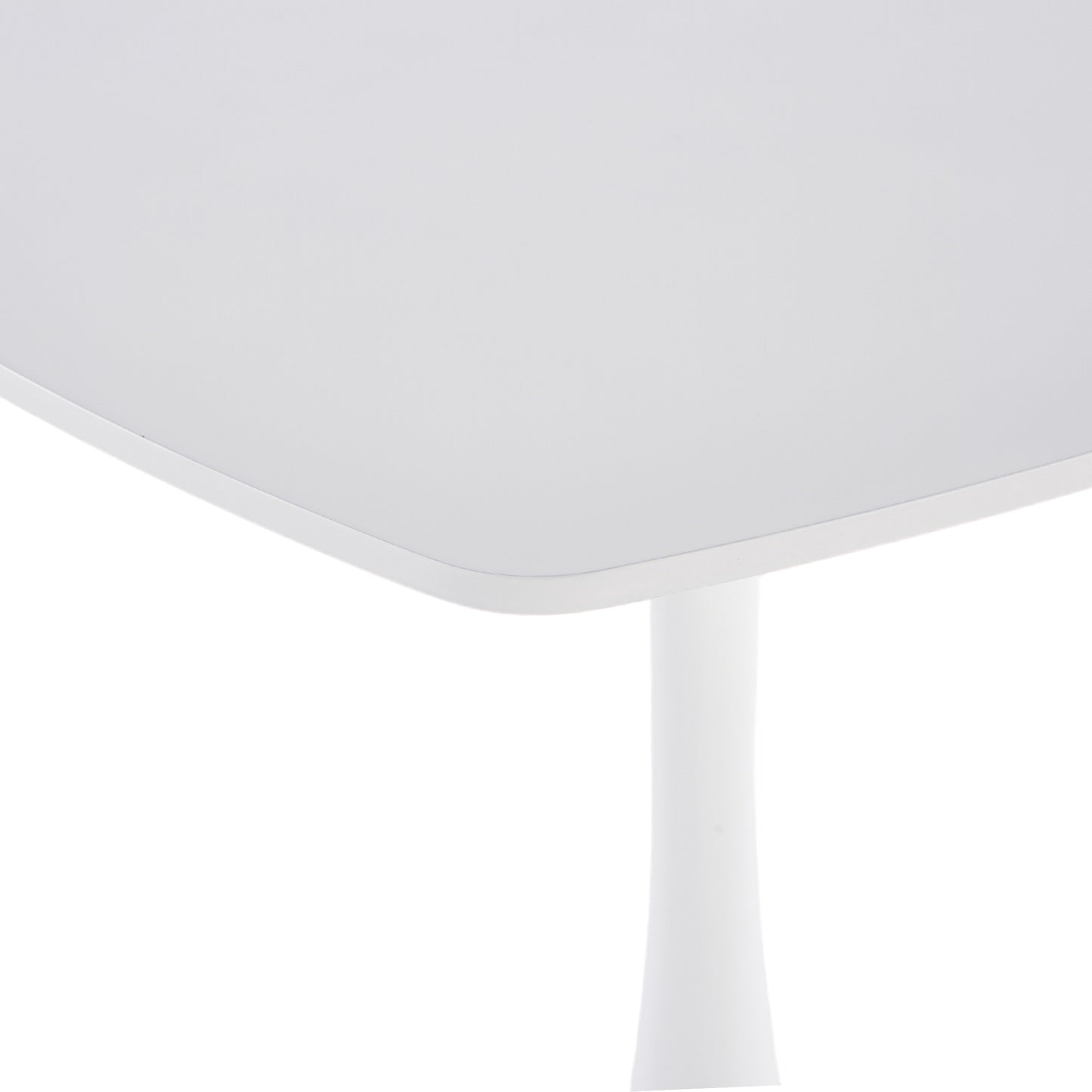 White Square Tulip Table for 2-3 Person, 24" Small Dining Table with Metal Pedestal Base, Modern Kitchen Table for Small Space, Apartment, Bistro, Cafe, Office & Living Room, Matte White MDF Top image 10