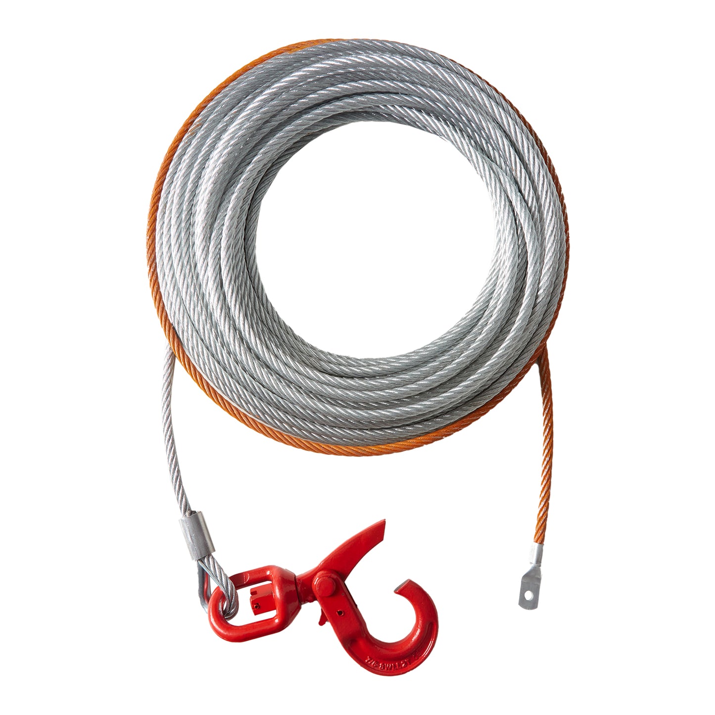 Galvanized Steel Winch Cable, 3/8 Inch x 75 Feet 15,200 lbs Breaking Strength, Wire Winch Rope with Swivel Hook, Towing Cable Heavy Duty, Universal Fit for SUV, Large Off-Road Vehicle, Truck image 9