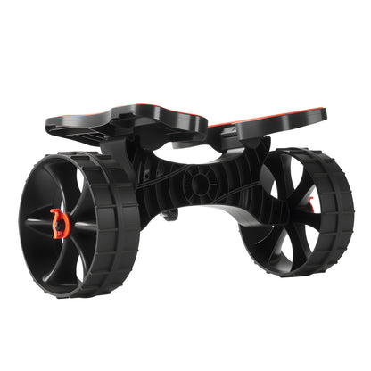 Kayak Cart, 300 lbs Load Capacity, Foldable Kayak Trolley with 10-inch Solid Rubber Tires & 1 Ratchet Strap, Paddle Board Trolley for Carrying Kayaks, Canoes, Paddleboards, Float Mats, Jon Boats image 4