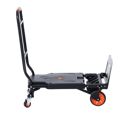 Aluminum Hand Truck, 2 in 1, 300 lbs Load Capacity, Heavy Duty Industrial Convertible Folding Hand Truck and Dolly, Utility Cart Converts from Hand Truck to Platform Cart with Rubber Wheels image 7