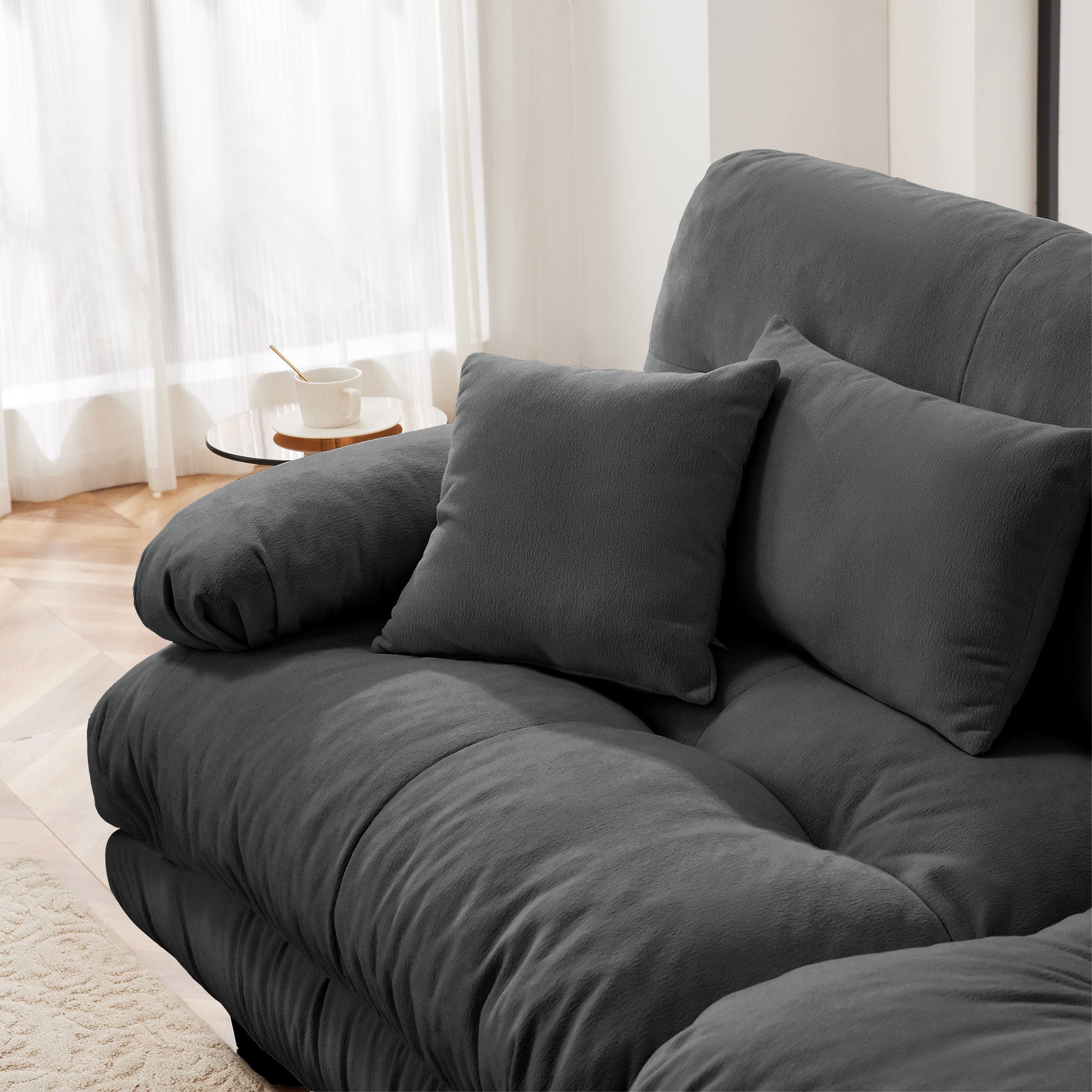 27 Sofa LSF W/2 pillows -Gray image 4