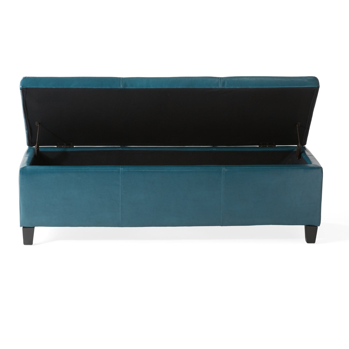 Upholstered PU Leather Storage Ottoman, Solid Wooden Legs (old sku 57742.00TEL) image 6