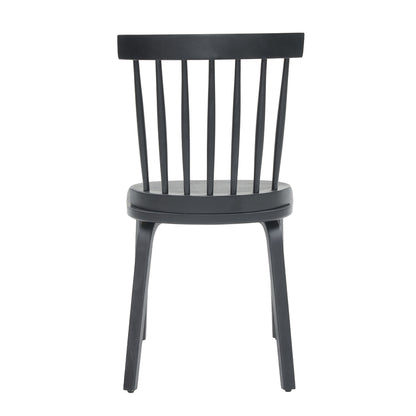 Windsor Dining Chairs Set of 2,Wood Farmhouse Spindle Back, Widen Seat, Mid-Century Modern French Country Style, for Living Room Restaurant, Black image 6