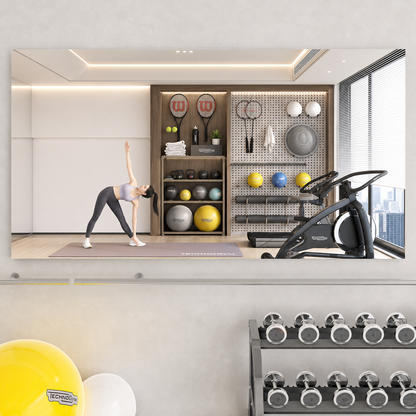 Home Gym Workout Mirror 72" L x 36" W-1pc Large Full Length Mounted Full Body Frameless Mirror for Workout, Yoga, Garage, Bedroom, Dance image 4