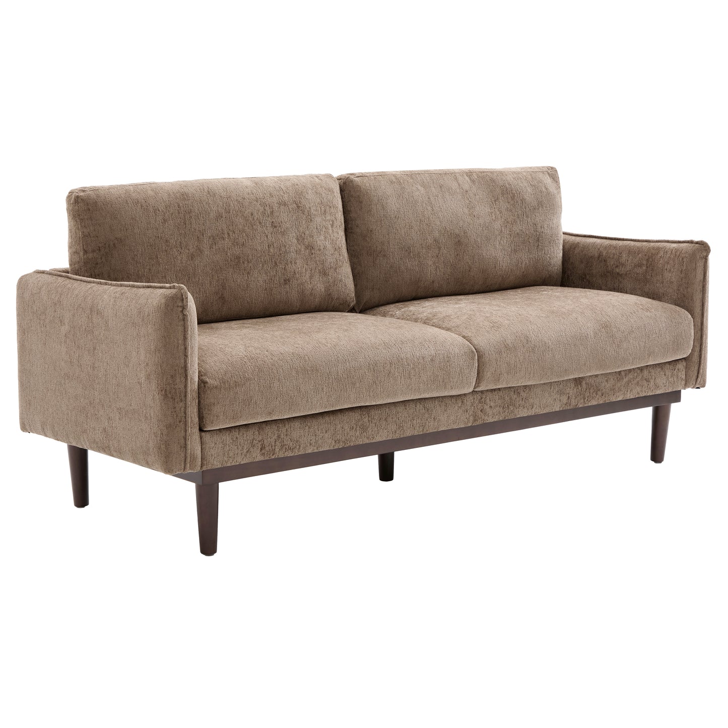 Modern Style Loveseat Sofa 75.75" Sofa Couch 2-seater Sofa with Spacious Seating Area for Living Room, Brown image 11