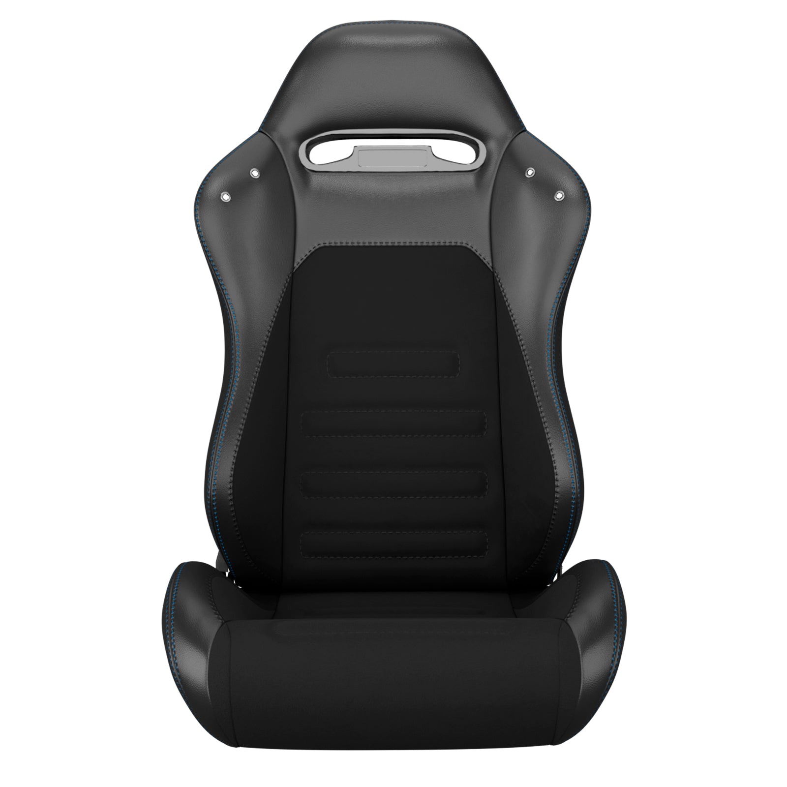 2PC Universal Racing Seats Stitch PVC Leather Reclinable Carbon Look Leather Black With Adjustor Slider(Not Including Seat Bracket) 1 box of 2 pieces image 8