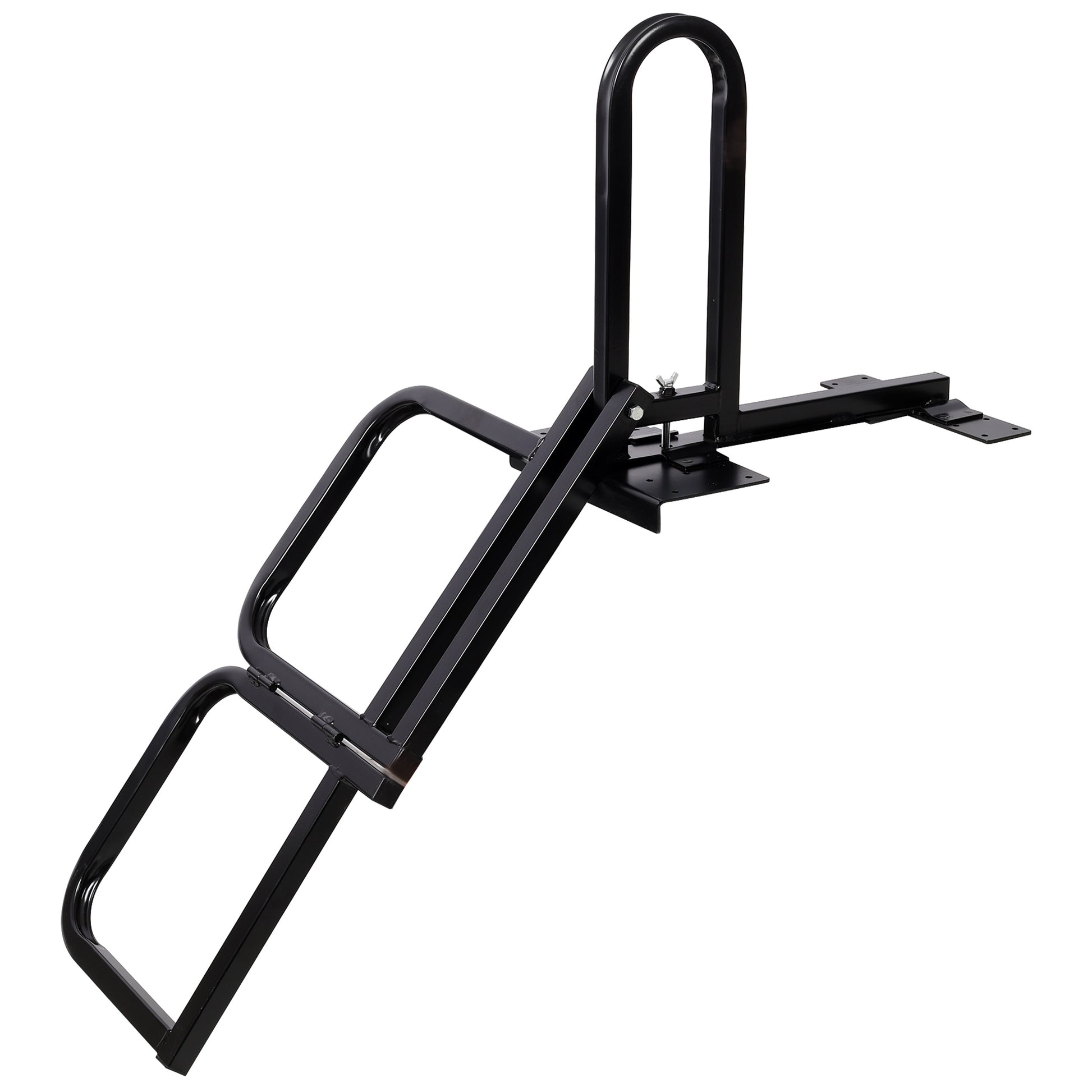 Foldable Pickup Truck Tailgate Two-Step Ladder - Universal Fit. Drilling Hex Screws for Easy Install. Load Capacity: 300 LBS. Serves To Secure Items In Truck Bed image 3