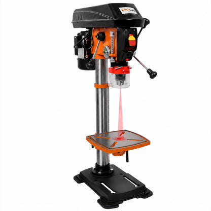 12" Swing Benchtop Drill Press with Laser & Digital Meter, Variable Speed, 0-45 Degree Tilting Worktable, Compact Tabletop Drilling Machine for Woodworking & Metal Fabrication image 1