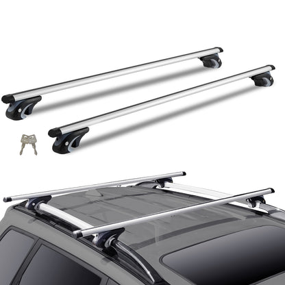 Universal Roof Rack Cross Bars, 54" Aluminum Roof Rack Crossbars, Fit Existing Raised Side Rail with Gap, 200 lbs Load Capacity, Adjustable Crossbars with Locks, for SUVs, Sedans, and Vans image 9