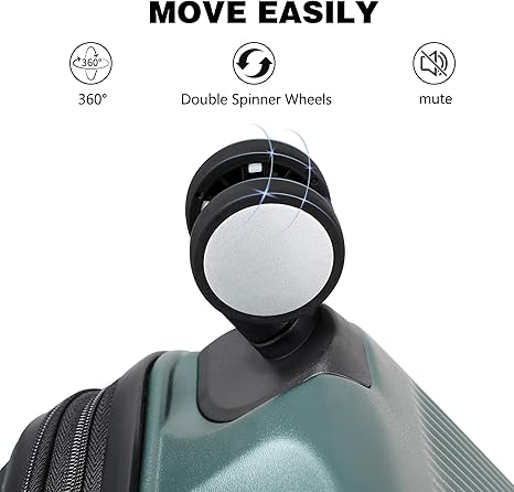 Hard Shell Luggage Set 20"+28", Expandable Design, PC Material Suitcase with TSA Lock, Quiet Spinner Wheels, Carry On & Checked Luggage 2 Piece Set image 3