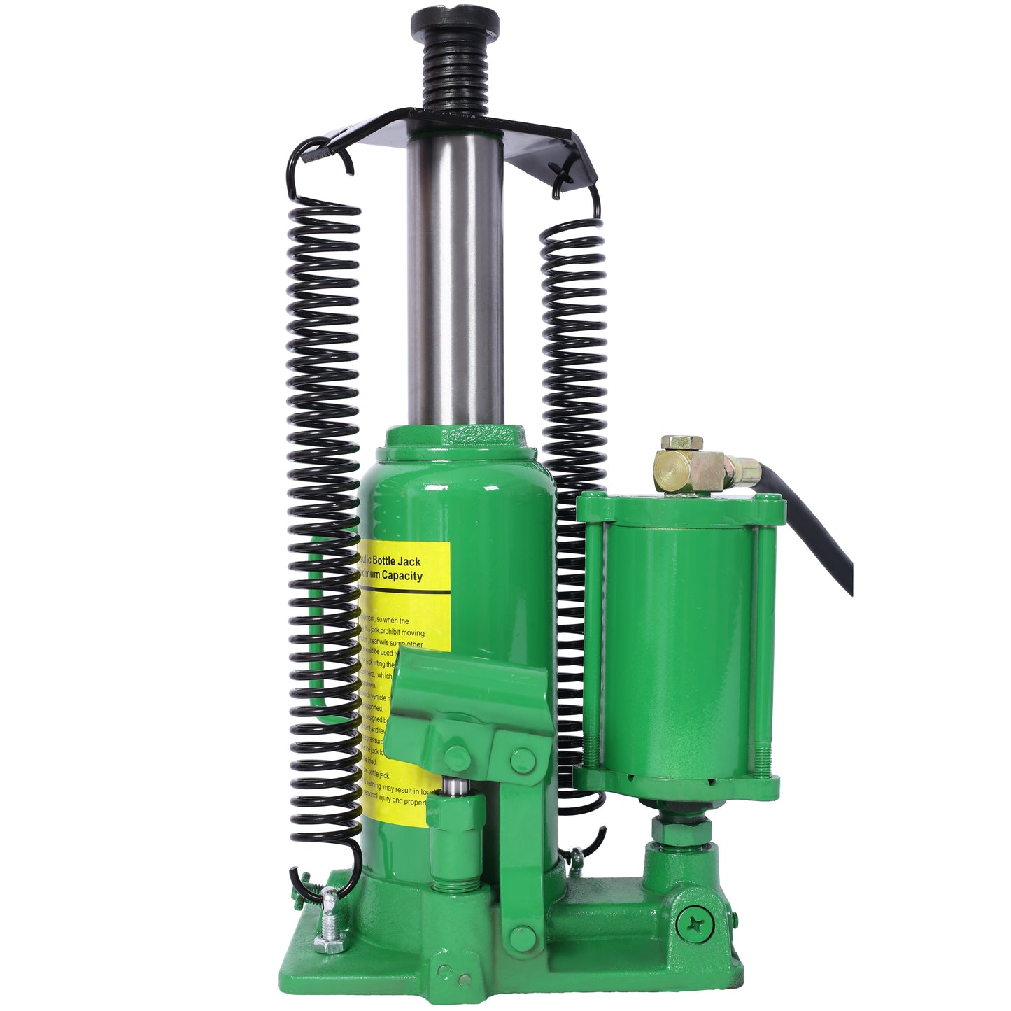Air Hydraulic Bottle Jack, 12 Ton/24000 LBS All Welded Bottle Jack, 9.8-19.3 inch Lifting Range, Manual Handle and Air Pump, for Car, Pickup, Truck, RV, Auto Repair, Industrial Engineering,Green image 2