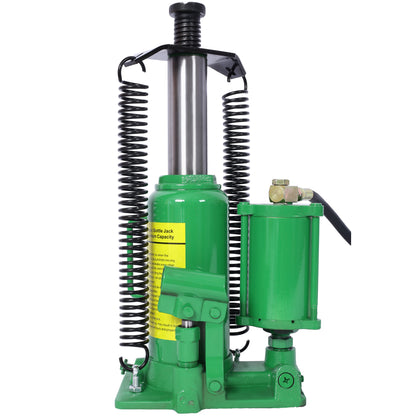 Air Hydraulic Bottle Jack, 12 Ton/24000 LBS All Welded Bottle Jack, 9.8-19.3 inch Lifting Range, Manual Handle and Air Pump, for Car, Pickup, Truck, RV, Auto Repair, Industrial Engineering,Green image 2