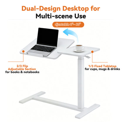 Mobile Adiustable Standing Desk, White image 5