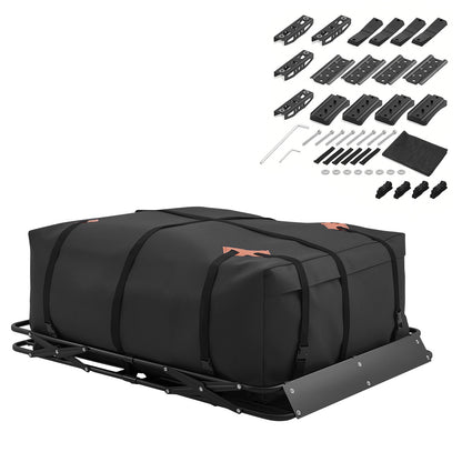 Roof Rack Cargo Basket, 51 x 36 x 4 in, Heavy Duty Roof Top Carrier Basket with Folding Design, 200 lbs Capacity, All-Weather Easy-Install Car Top Luggage Holder, Universal Fit for SUV Truck Car image 1