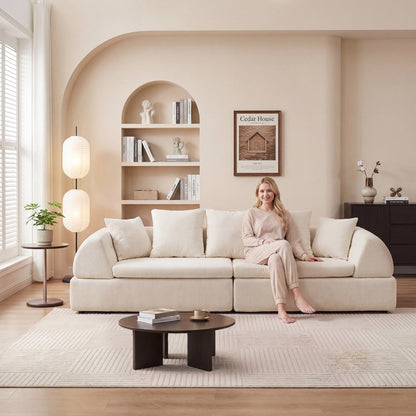 Cloud Modular Sectional Sofa - Shape Boneless Couch & Deep Fluffy Seat, No Assembly Required for Living Room Bedroom image 1