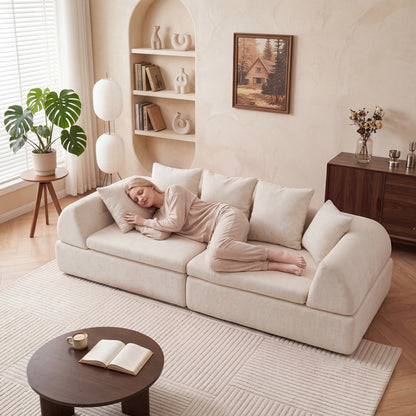 Cloud Modular Sectional Sofa - Shape Boneless Couch & Deep Fluffy Seat, No Assembly Required for Living Room Bedroom image 3