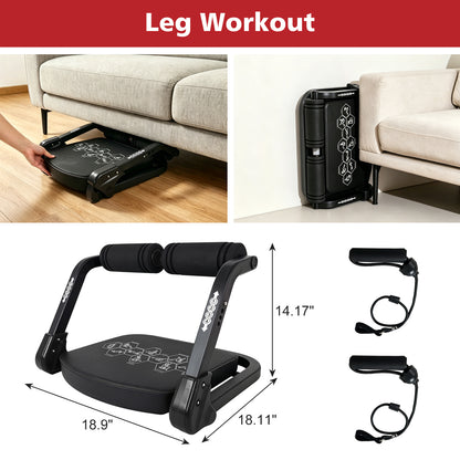 Ab Core Trainer Abdominal Machine for Home Gym with Resistance Bands Black image 4