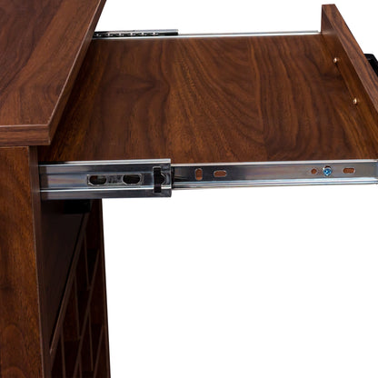 brown walnut color modular 24 wine bar cabinet Buffet Cabinet image 9