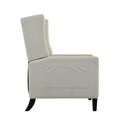 Manual Adjustable WingBack Recliner Chair. with Foldable Side Table, USB Charging ports,Modern Comfy PushBack Reclining Chairs for Living Room, Bedroom,Dorm, Office image 9