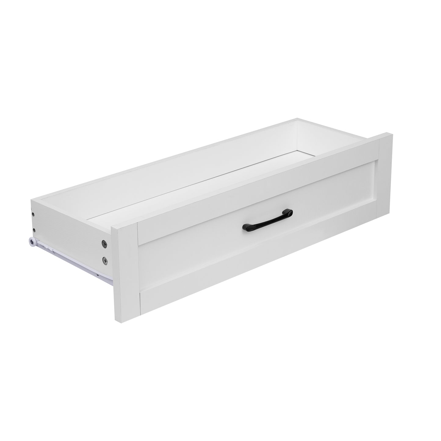 K&K 82.7 inch Kitchen Island with Extendable Dining Table for 4-6 Person,Two-tone Kitchen Table with Double-sized Storage, Power Outlet, Kitchen island with Storage 2 Drawers 2 Side Open Shelves,White image 4