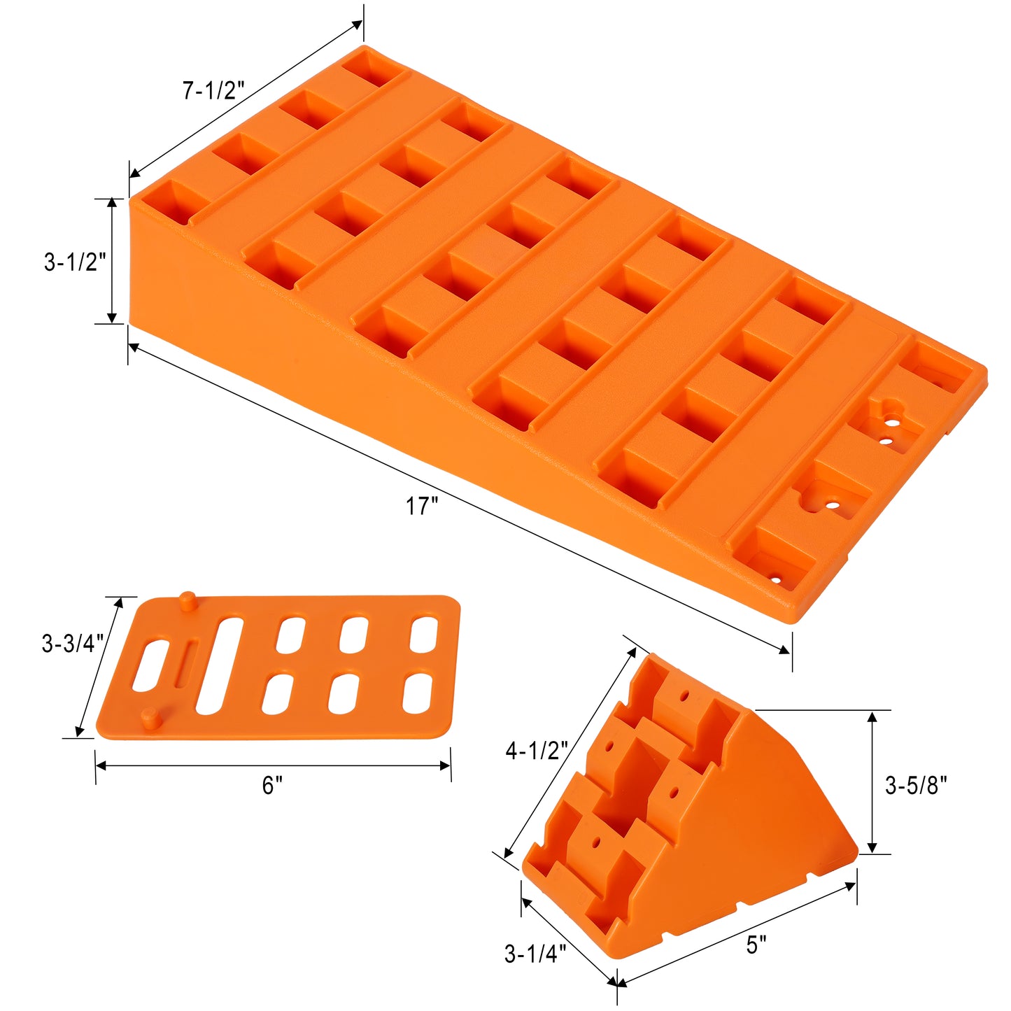 5T Caravan Levelling Ramps, Heavy Duty RV Leveling Ramps Set with 2 Wheel Chocks, Camper Trailer Levelers for Motorhome, Travel Trailer, Camper, with Portable Carry Bag image 11